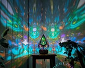 Clitoria Emerald, Glow Sensory Lamp, Botanical, Lighting, Feminine Empowerment Art, Ready To Ship
