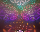 Celestial Bloom Flower of Life Lamp – Sacred Geometry Light, Ambient Mood Lamp, Meditation