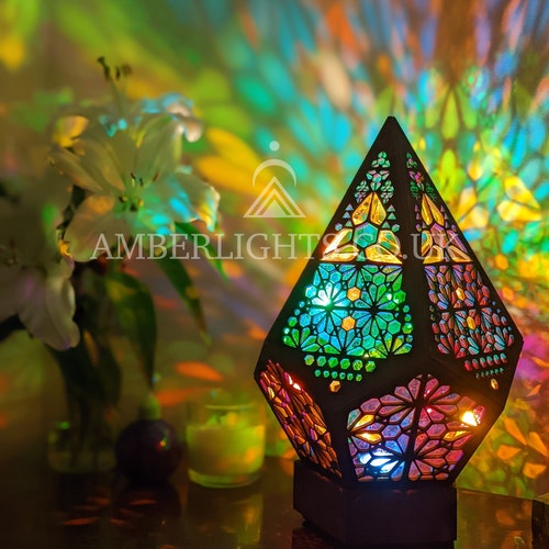 Meditation Light Wooden Large Projection Lamp READY TO SHIP Etsy