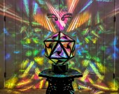 Desk Lamp, Icosahedron,  Gift for Her, Bohemian Light,  Gift for Him, Sacred Geometry, Bohemian Accessories, Amberlightsuk, Ready to Ship