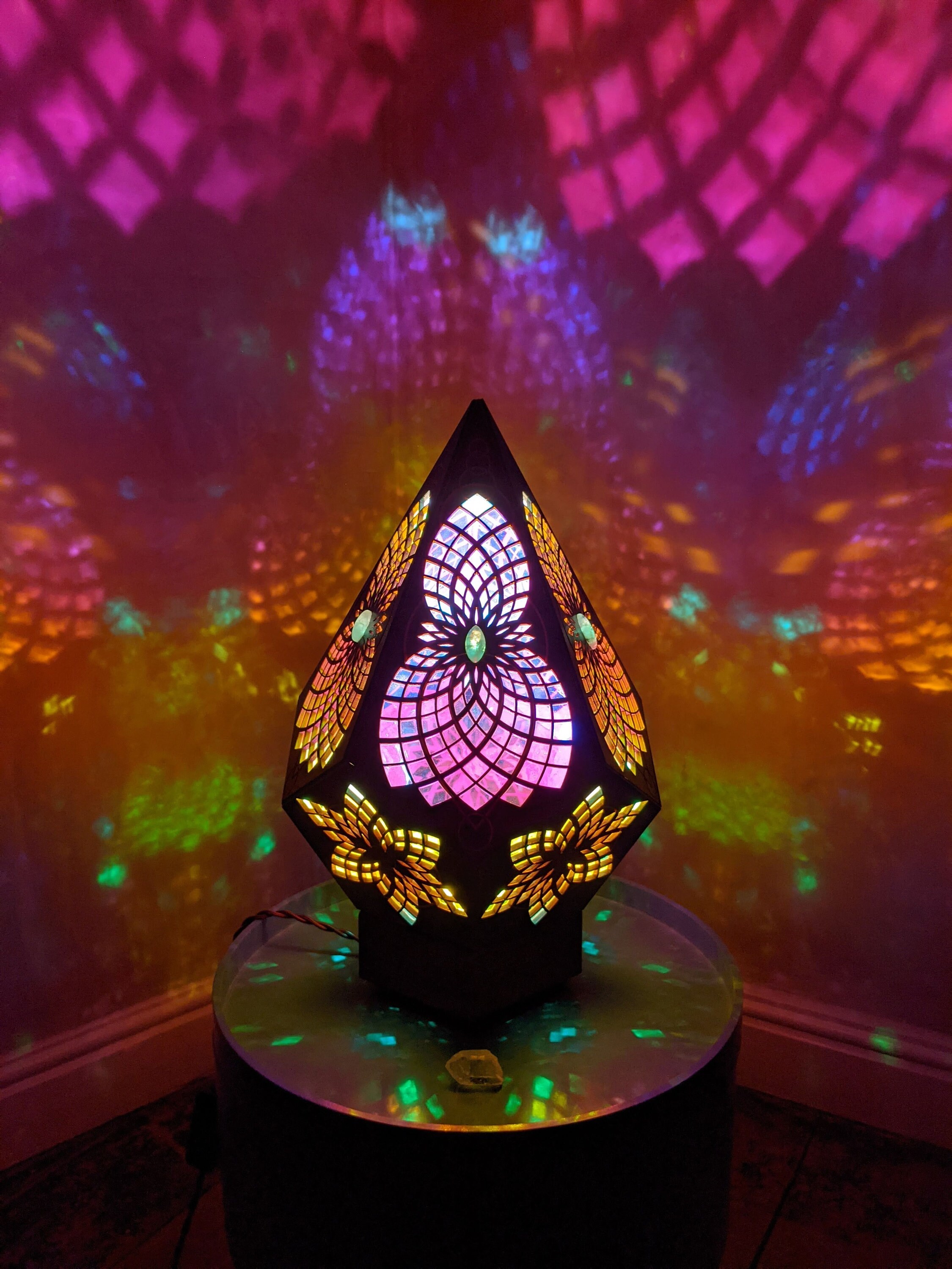 Table LampREADY TO SHIP Desk Lamp Moonstone Lamp Wood Etsy