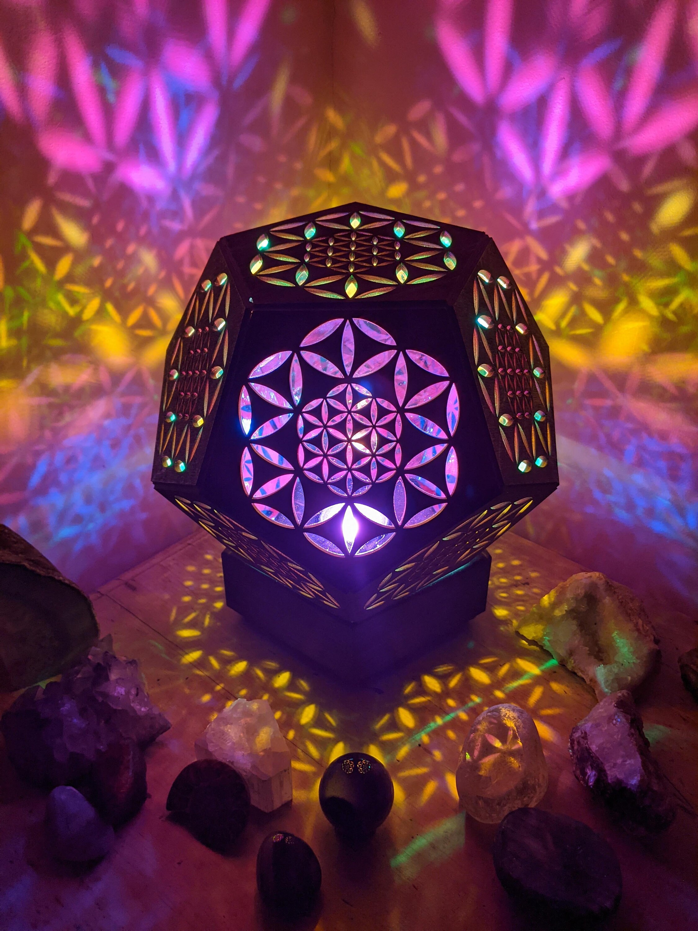 Flower of Life Lampe de bureau Lampe en bois Lampe de Etsy