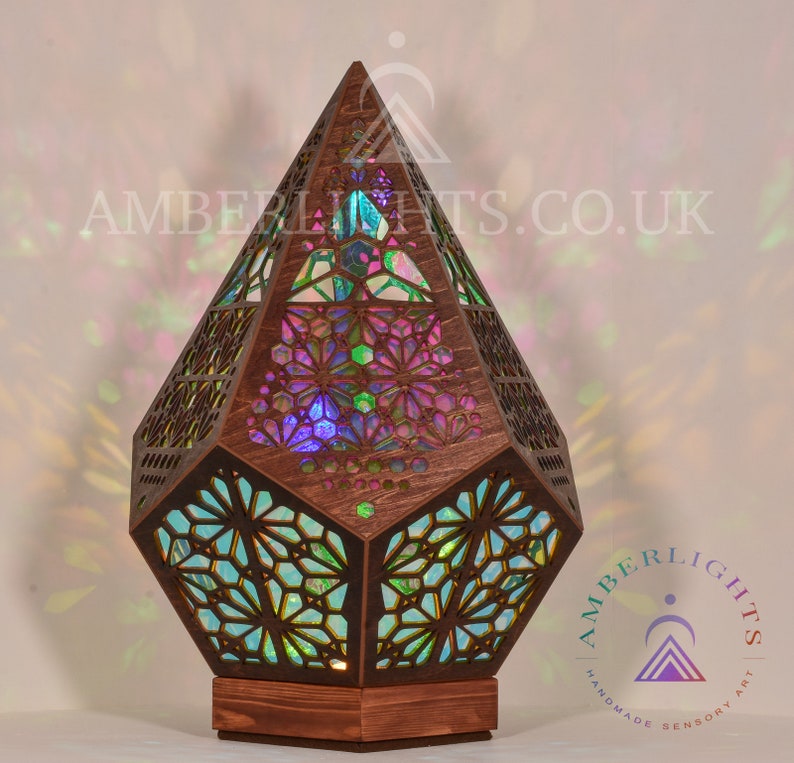 Meditation Light Wooden Large Projection Lamp READY TO SHIP Etsy