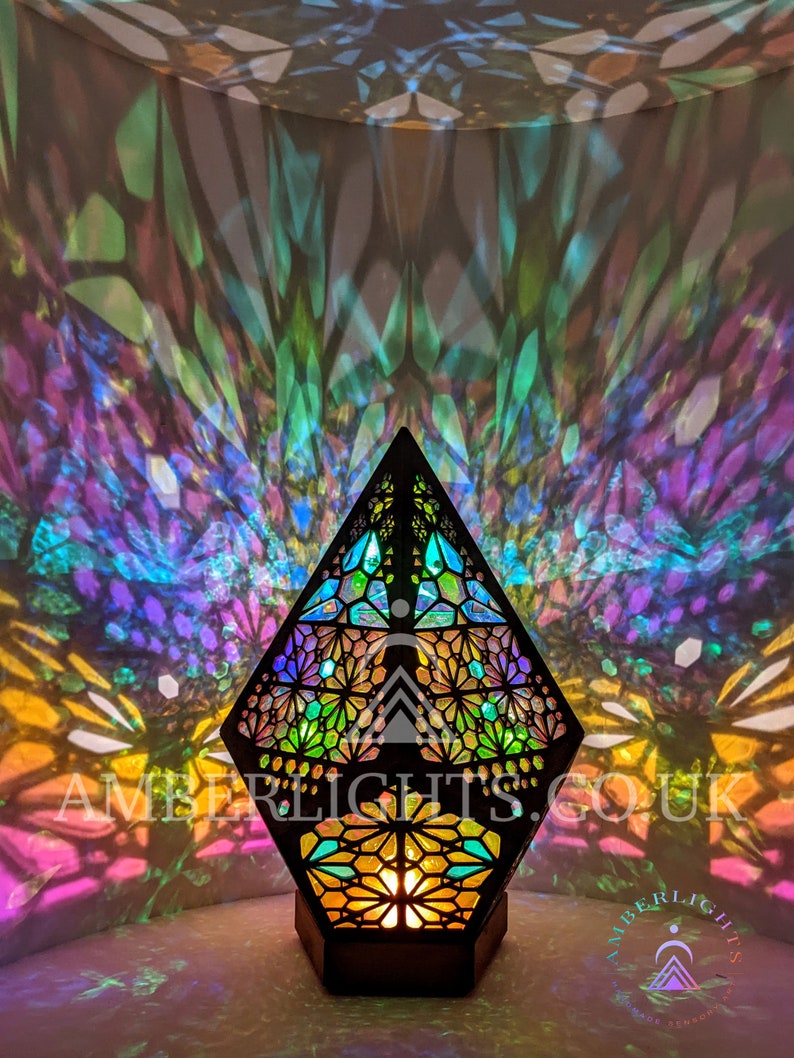 Meditation Light Wooden Large Projection Lamp READY TO SHIP Etsy