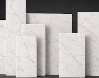 Calacatta Quartz Slab – Warm White & Soft Gold Veining – Custom Cut 1.25” Thick