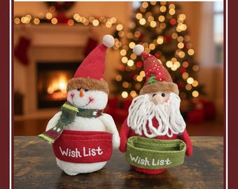 Rustic Snowman Decor, Christmas Wish List Board