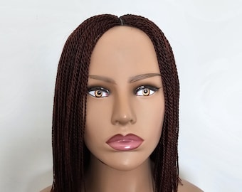 Handmade Bob Braided Wig | Glueless Short Wig, 10/12 inch