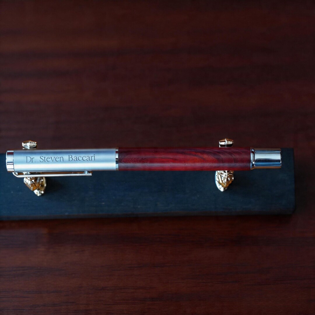 Custom Engraved Wooden Metal Pen, Personalized Name Office Gift, Laser ...