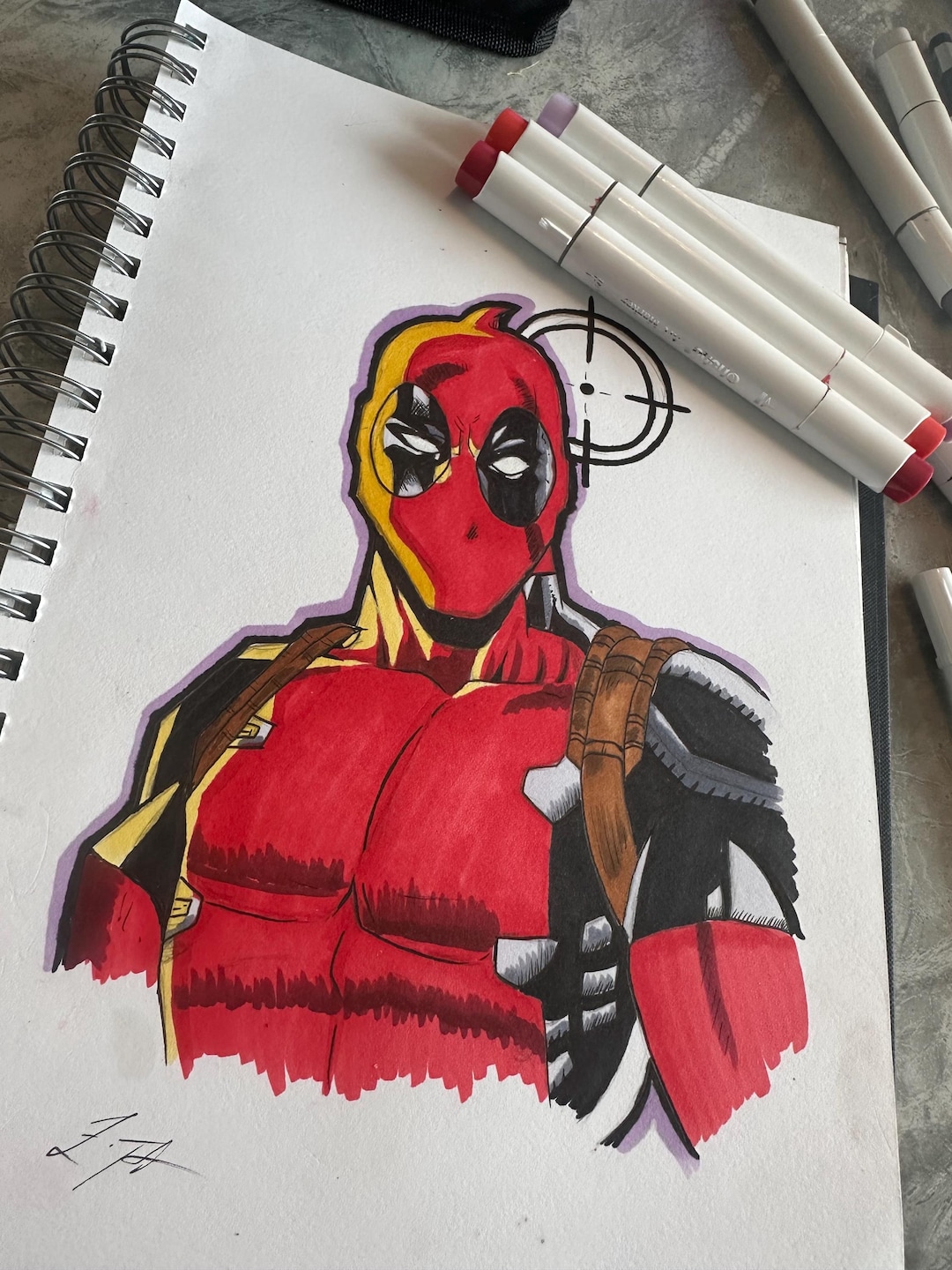 Deadpool Comic Drawing Etsy deadpool-comic-drawing-etsy