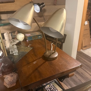 Vintage Double Gooseneck Lamp - Etsy