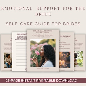Bride Self Care eBook | Emotional Support and Wedding Stress Relief Guide - A Heartfelt Guide to Staying Calm, Confident & Connected