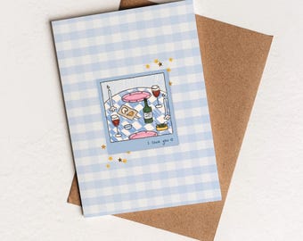 Tarjeta de cumpleaños imprimible "Te amo" / Tarjeta de felicitación de descarga digital