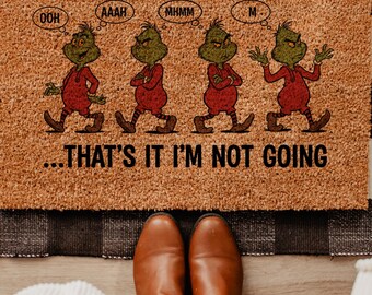 Funny Doormat, Christmas Doormat, Funny Christmas Doormat, Grinch Doormat, Home Decor, Holiday Doormat, Holiday Porch Decor, Grinch Decor