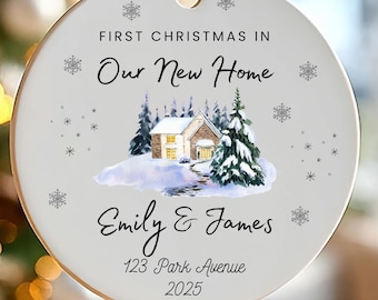 Custom New Home Ornament 2025, Our First Christmas in New Home Ornament, First Home Christmas Ornament, New House Ornament, Newlywed Gift
