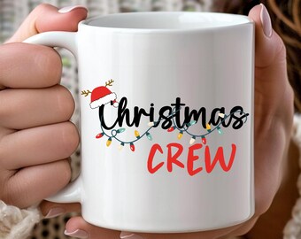 Christmas Crew Coffee Mug, Retro Matching Family Holiday Mug, Christmas Party Mug, Christmas Group Matching Mug