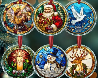 Personalized Snowflake Christmas Ornament 2025, Custom Name Holiday Tree Decoration, Santa Snowman Keepsake, Winter Holiday Keepsake