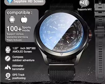 S4 Ultra Smart Watch 2025 Men Women AMOLED GPS Heart Rate Waterproof