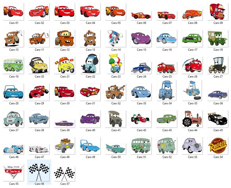 Pu&ograve; includere: Una collezione di toppe ricamate raffiguranti vari personaggi e veicoli del film d'animazione "Cars". Le toppe mostrano diversi modelli di auto, tra cui auto da corsa, camion e altri veicoli, in colori vivaci.
