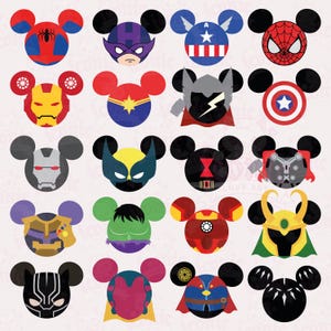 Hero Mouse Ear-bundel, superheld, png | Iron Man, Spider-Man, Batman, muiskop, png
