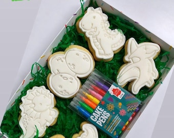 Dinosaur themed- Colour Your Own Cookies