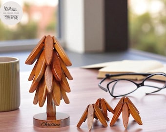 Custom Wooden Tree Trivet Set · Personalized Kitchen Coasters · Eco-Friendly Housewarming Gift