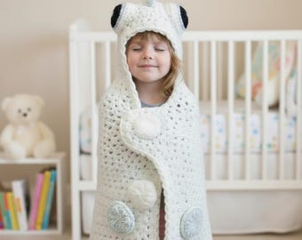 Patrón de crochet para manta con capucha de dinosaurio (tallas para adultos y niños) – Diseño 2 en 1 de triceratops/estegosaurio – Patrón en PDF – Manta acogedora y cómoda