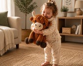 Highland Cow Crochet Pattern PDF, Amigurumi Cow Plush, Cute Farm Animal Toy, Crochet Cow Doll, Beginner Friendly, Digital Download