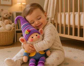 Ladybug Gnome Crochet Pattern PDF, Amigurumi Gnome Doll Tutorial, Cute Bug Gnome, DIY Crochet Pattern, Digital Download