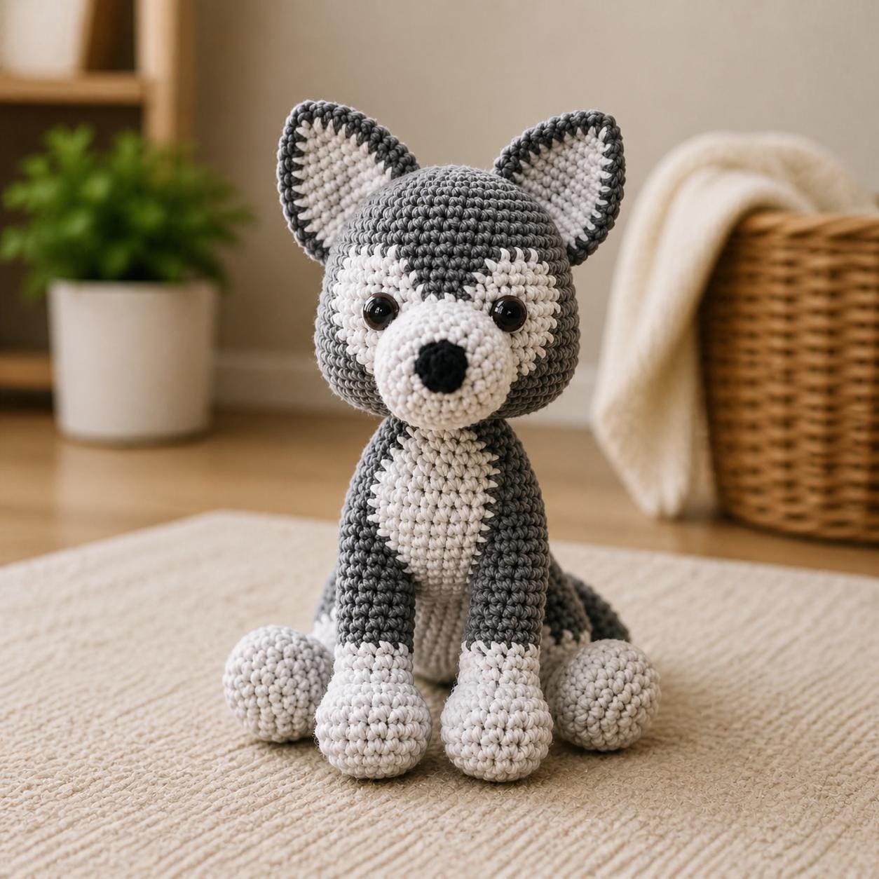 Realistic Husky Amigurumi Dog Tutorial PDF