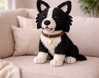 ボーダーコリー犬の編みぐるみ編み図 - Etsy 日本