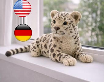 Realistic Leopard Amigurumi Crochet Pattern | Lifelike Big Cat PDF | Panther & Jaguar Plush Tutorial
