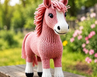 Horse Crochet Pattern PDF  Cute Amigurumi Pony Tutorial | DIY Plush Horse Toy | Farm Animal Crochet Pattern | Digital Download