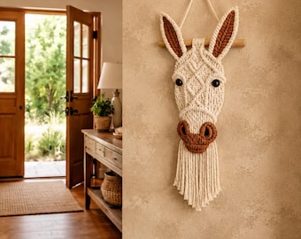 Elegant Horse Bust Crochet Pattern PDF | Amigurumi Horse Head Tutorial | Decorative Pony Crochet Art | Digital Download