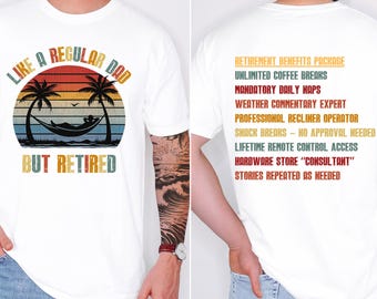 Funny Retired Dad Shirt, Retro Retirement Tee for Him, Vintage Finally Retired Shirt, I'm Retired Gift for Him, Beach Themed Retirement Gift