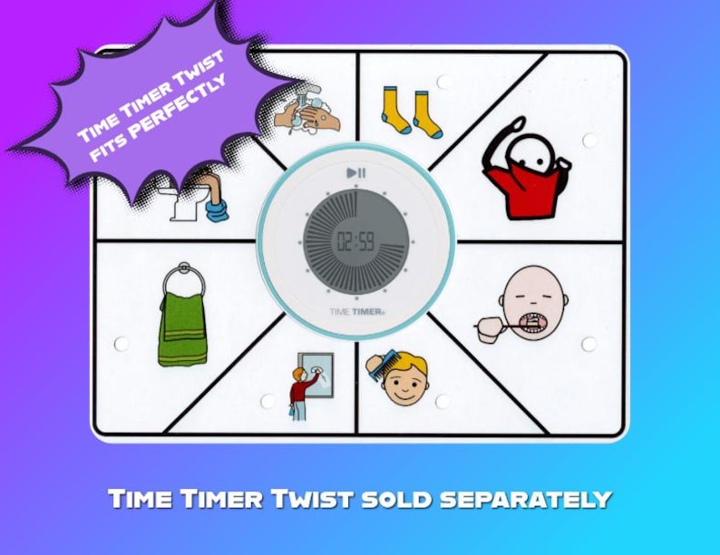 Timer Activity Challenge Morning Routine Visual Activity Schedule (fits Time Timer Twist) - Etsy
