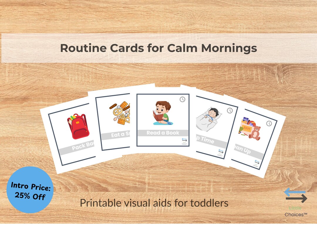 Using Picture Cards In A Routine Routine Cards for Toddlers | Visual Schedule Printable | Daily ...