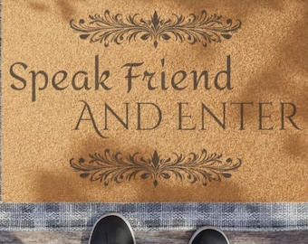 Doormat - 'Speak Friend and Enter' | Eco Friendly