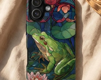 Coque de portable grenouille en vitrail | Coques Iphone Galaxy Pixel Tough