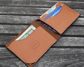 Leather Wallet minimalist leather wallet men's wallet | Etsy
