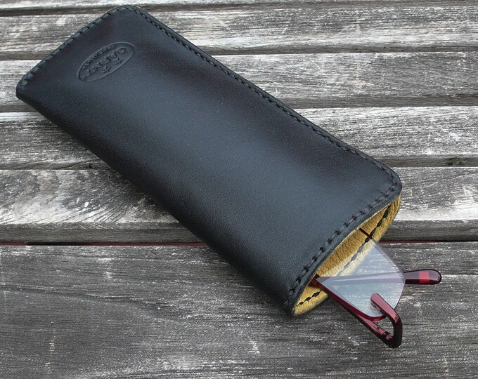 Leather Reading Glasses Case, Leather Case for Readers, Eyeglasses Case