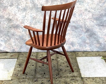 Dining Chair, armchair, black walnut chair, Windsor chair, handmade chair, black walnut, kitchen chair, walnut armchairs, Windsor Chairs