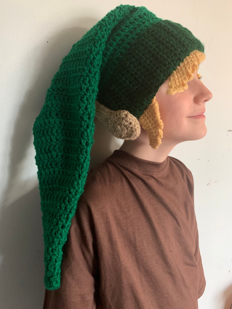 Legend of Zelda Link Stocking Hat with Ears and Hair image 2