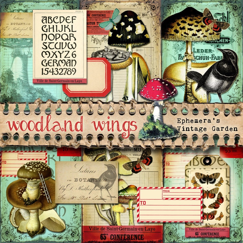 Woodland Wings 5x7 Printable Journal Kit image 1