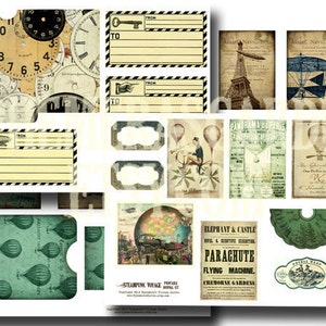 Steampunk Voyage 5x7 printable journal kit image 2