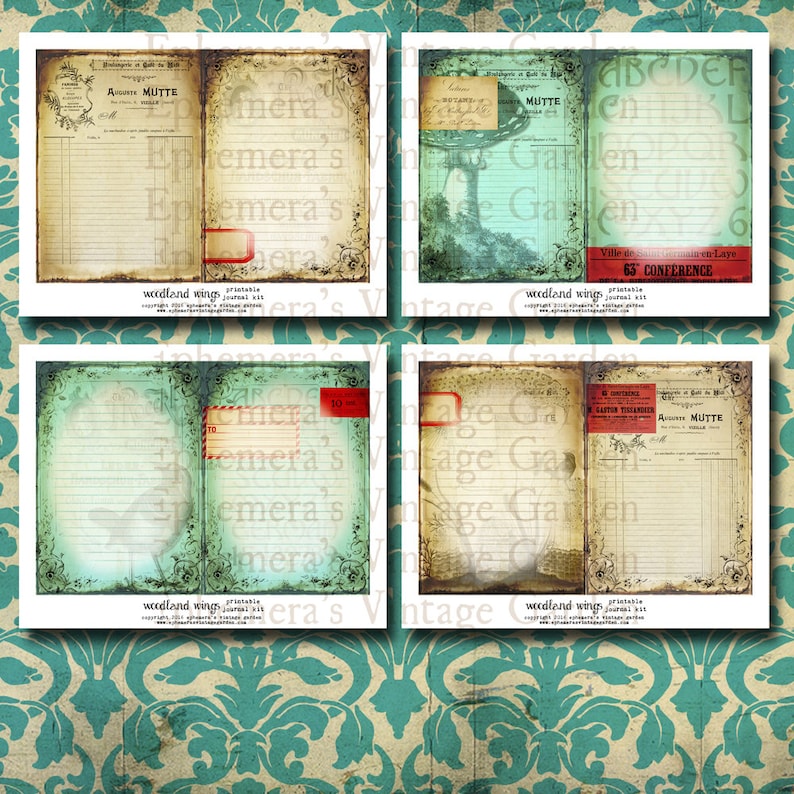 Woodland Wings 5x7 Printable Journal Kit image 4