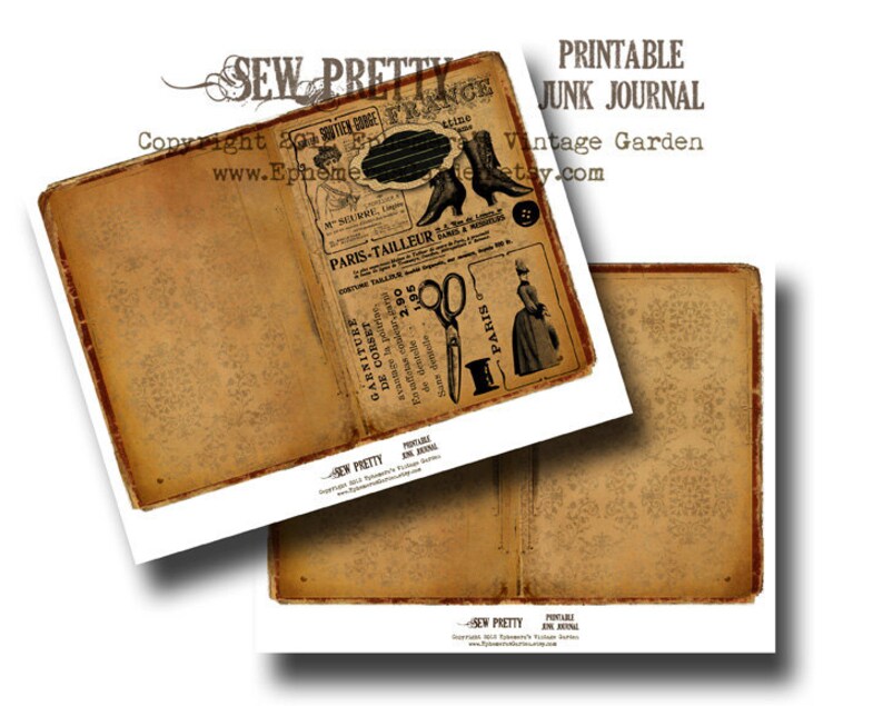 Sew Pretty 5 x 7 Printable Journal Kit image 2