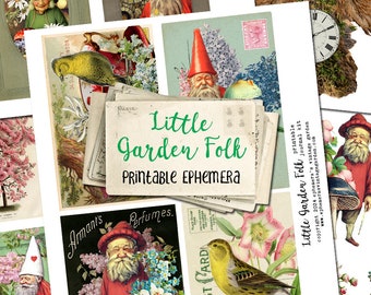 Little Garden Folk - Printable Journal Kit