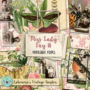 Miss Lady Fay III - Printable Journal Kit