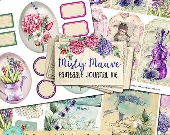 Misty Mauve - Printable Journal Kit