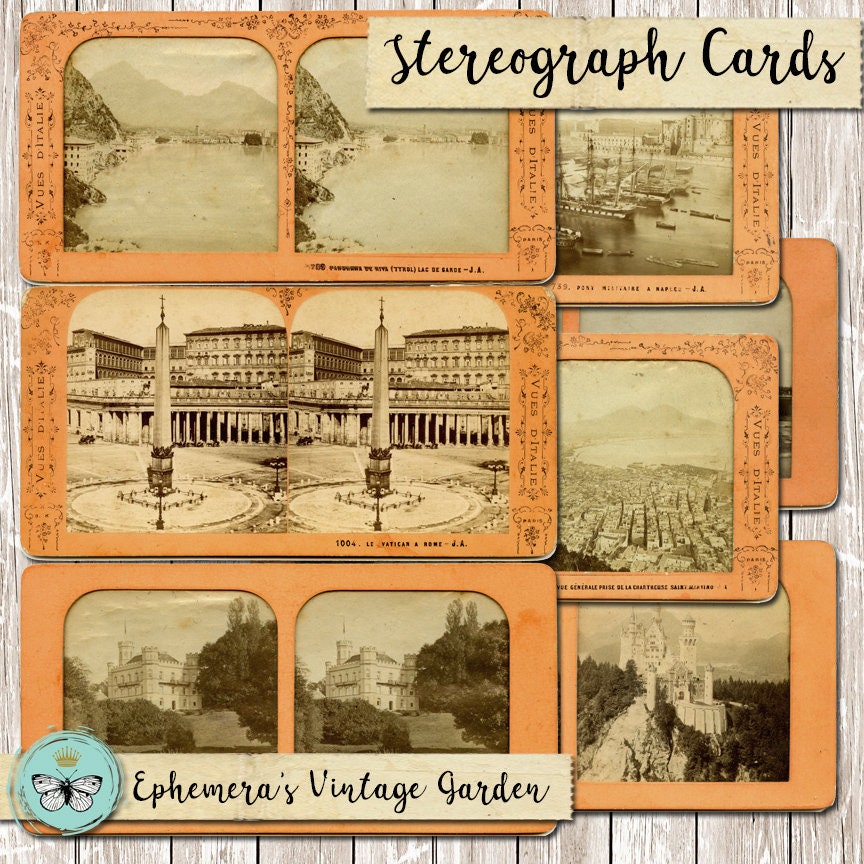 Antique Stereograph Cards - Etsy